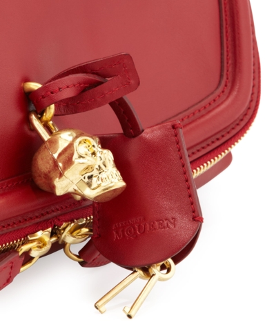 Læder clutch med lynlås