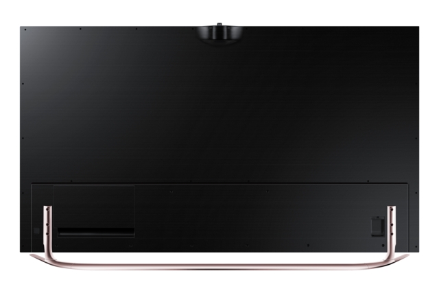 Super fladt fjernsyn i kobber farvet ramme