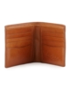 Brown imprinted leather wallet